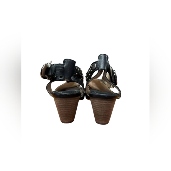 Dolcenera NWT Strappy Heel Black Leather Size 40 - Picture 5 of 9